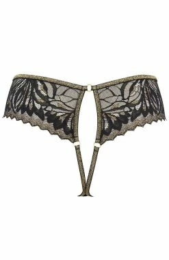 COAXcopenhagen.com Black Thong With Gold Shimmer - Sparkling Summer