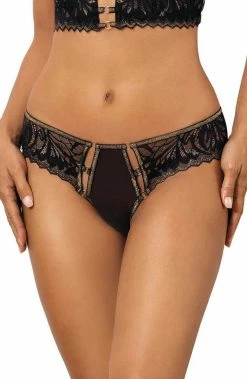 COAXcopenhagen.com Black Thong With Gold Shimmer - Sparkling Summer