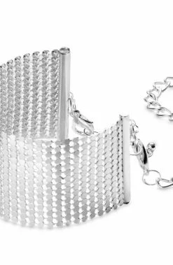 COAXcopenhagen.com Silver Metallic Cuffs With Silver Chain