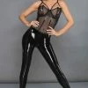 COAXcopenhagen.com The COAX Fetish Black PVC & Mesh Catsuit - Take A Stand