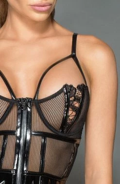 COAXcopenhagen.com Black PVC & Mesh Doll Dress - MANIFEST