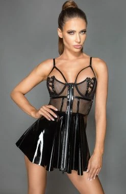 COAXcopenhagen.com Black PVC & Mesh Doll Dress - MANIFEST