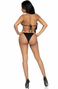 COAXcopenhagen.com SWIMWEAR Black Rhinestone Bikini Set - Black Ocean