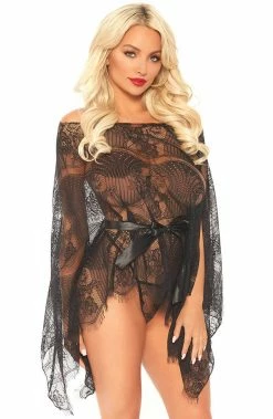 COAXcopenhagen2 Black Kaftan Chemise - Sweet Seduction SWIMWEAR