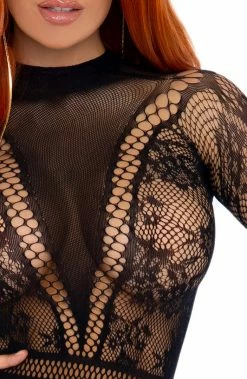 COAXcopenhagen.com LINGERIE Fishnet Bodysuit With Snapcrotch - Independent Woman