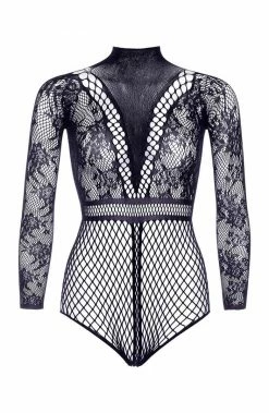COAXcopenhagen.com LINGERIE Fishnet Bodysuit With Snapcrotch - Independent Woman