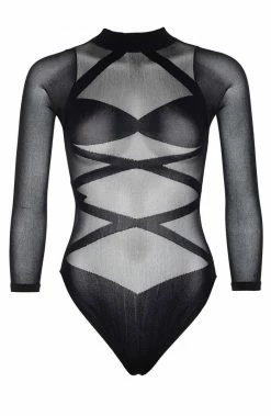 COAXcopenhagen2 Black Bodysuit & Thigh Highs - Shape Me LINGERIE