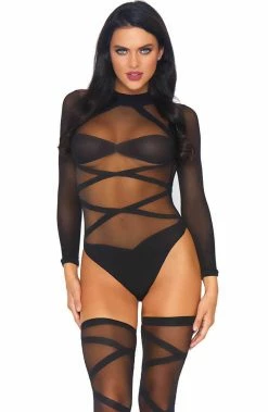 COAXcopenhagen2 Black Bodysuit & Thigh Highs - Shape Me LINGERIE