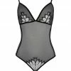 COAXcopenhagen2 LINGERIE Black Bodysuit With Pearl String - Kyoto Body