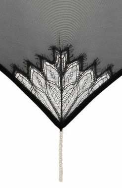 COAXcopenhagen2 LINGERIE Black Bodysuit With Pearl String - Kyoto Body