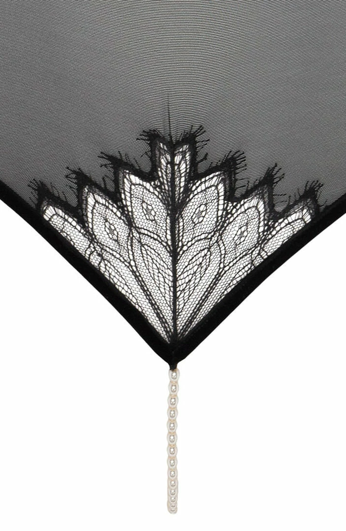 COAXcopenhagen2 LINGERIE Black Bodysuit With Pearl String - Kyoto Body