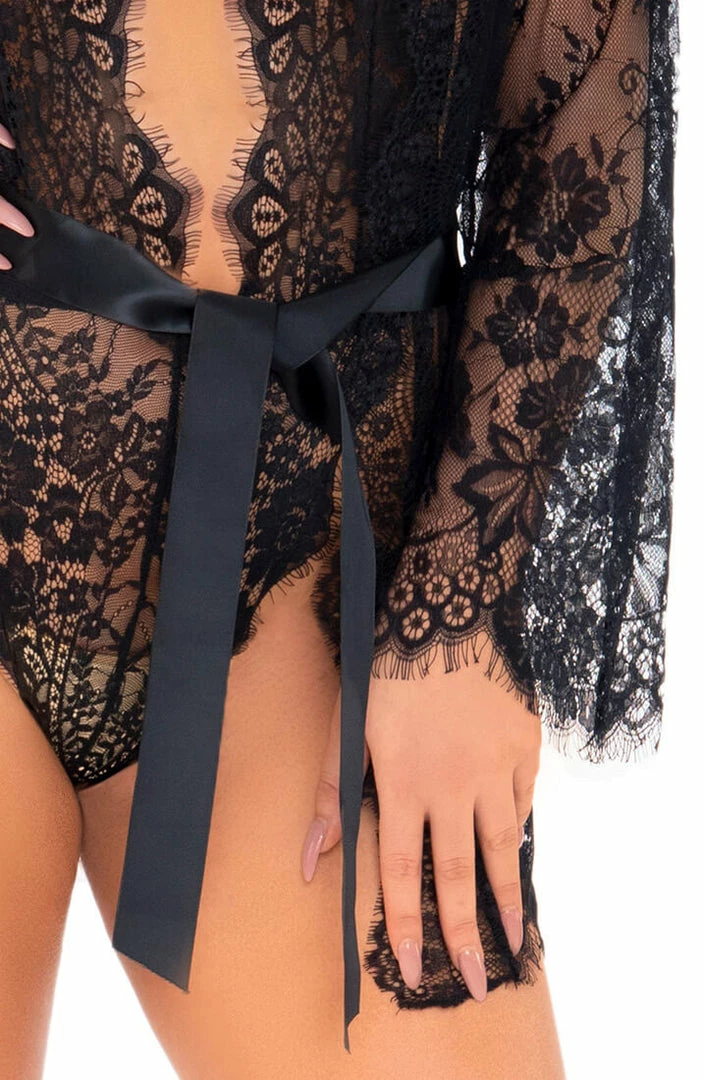 COAXcopenhagen.com Black Bodysuit & Robe - Part-Time Lover LINGERIE