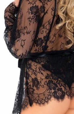 COAXcopenhagen.com Black Bodysuit & Robe - Part-Time Lover LINGERIE