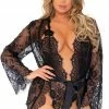 COAXcopenhagen.com Black Bodysuit & Robe - Part-Time Lover LINGERIE