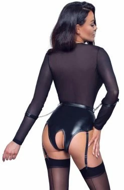COAXcopenhagen.com Black Crotchless Bodysuit - Into Voyeurism LINGERIE