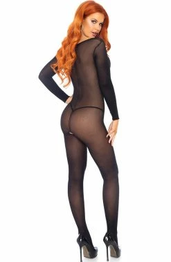 COAXcopenhagen.com Black Sheer Mesh Bodystocking - Imagine That