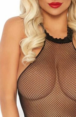 COAXcopenhagen2 Black Crotchless Fishnet Bodystocking - Black Romance LINGERIE