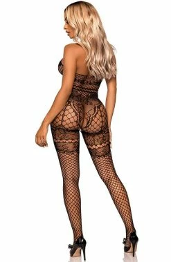 COAXcopenhagen.com LINGERIE Black Crotchless Halter Neck Bodystocking - On Display