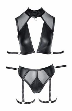 COAXcopenhagen.com Black Lingerie Set With Restraints - Saw You Looking