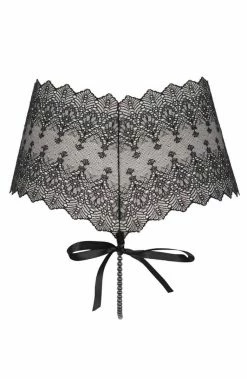 COAXcopenhagen.com Black Hipster Panty With Black Pearl String - Geneva Dark Panty LINGERIE