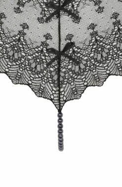 COAXcopenhagen.com Black Hipster Panty With Black Pearl String - Geneva Dark Panty LINGERIE