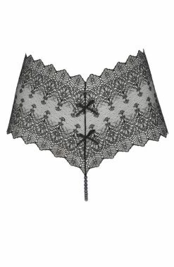 COAXcopenhagen.com Black Hipster Panty With Black Pearl String - Geneva Dark Panty LINGERIE