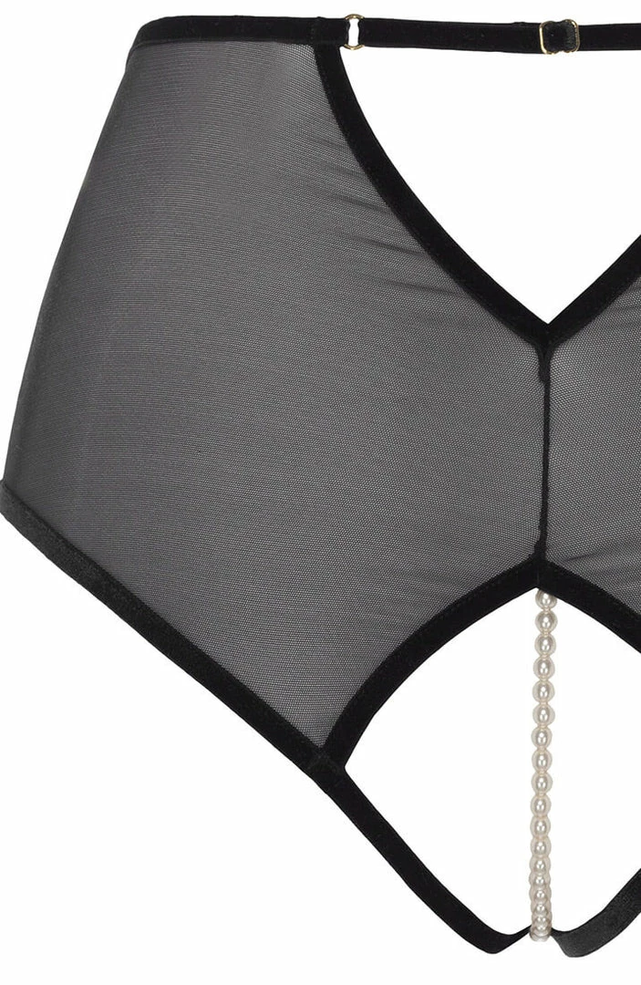 COAXcopenhagen2 LINGERIE High Waist Panty With Pearl String - Kyoto High Waist Brief