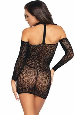 COAXcopenhagen.com LINGERIE Black Mini Dress With Choker - Try Me