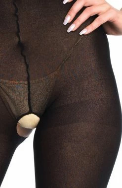 COAXcopenhagen2 LINGERIE Black Nylon Bodystocking - Test My Temper