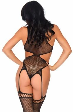 COAXcopenhagen2 Black Crotchless Bodystocking - Her Luck