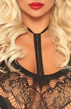 COAXcopenhagen.com Black Lace Bodystocking - Private Dancer LINGERIE