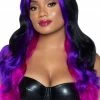 COAXcopenhagen2 Black And Purple Dip Dye Wig