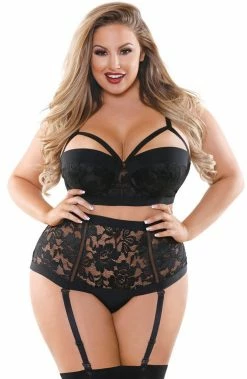 COAXcopenhagen.com Black Plus Size Lingerie Set - Love Buddy