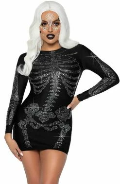COAXcopenhagen.com COSTUMES Black Skeleton Costume - Black Rhinestone Skeleton