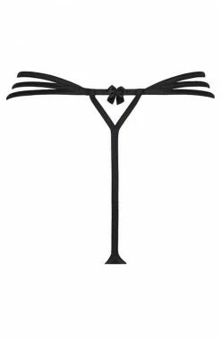 COAXcopenhagen2 Black String Panty With Cage-strap - LAVISH LINGERIE