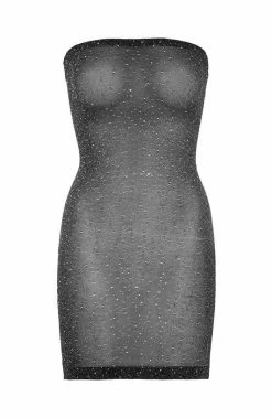 COAXcopenhagen.com Shimmery Rhinestone Tube Dress - On Another Level LINGERIE