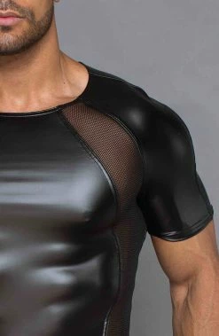 COAXcopenhagen.com The COAX Fetish Black Wet Look T-shirt - Individual