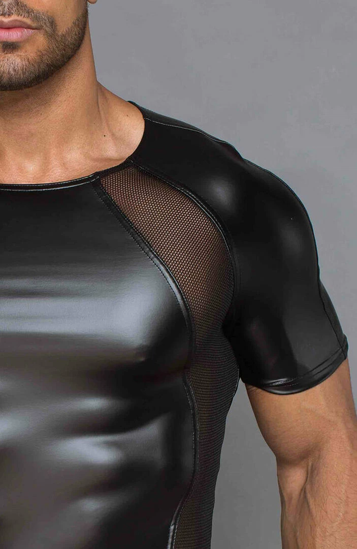 COAXcopenhagen.com The COAX Fetish Black Wet Look T-shirt - Individual