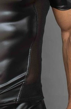 COAXcopenhagen.com The COAX Fetish Black Wet Look T-shirt - Individual