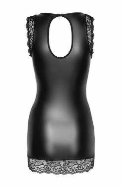COAXcopenhagen.com Black Wet Look Dress With Lace - Daring Diva