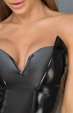 COAXcopenhagen.com Black Wet Look And Lacquered Dress - Defiant The COAX Fetish