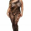 COAXcopenhagen.com LINGERIE Black Crotchless Plus Size Bodystocking - Curvy