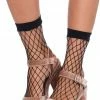 COAXcopenhagen2 Black Wide Fishnet Ankle Highs HOSIERY