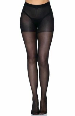 COAXcopenhagen.com Sheer Black Open Butt Pantyhose