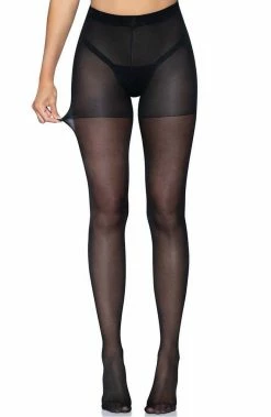 COAXcopenhagen.com Sheer Black Open Butt Pantyhose