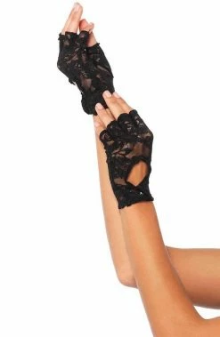 COAXcopenhagen2 Black Cut-out Lace Gloves