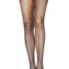 COAXcopenhagen2 Black Fishnet Pantyhose With Silver Glitter HOSIERY