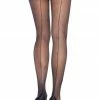 COAXcopenhagen.com HOSIERY Black Backseam Pantyhose With Cuban Heel