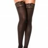 COAXcopenhagen2 HOSIERY Black Opaque Thigh Highs