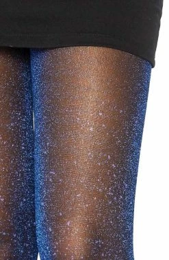 COAXcopenhagen2 Black Pantyhose With Blue Glitter